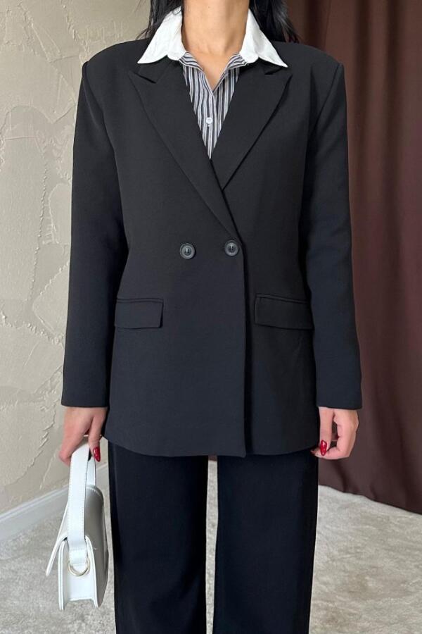 Siyah Blazer Ceket - 3