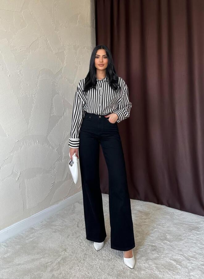 Siyah Comfy Jeans Pantolon - 2