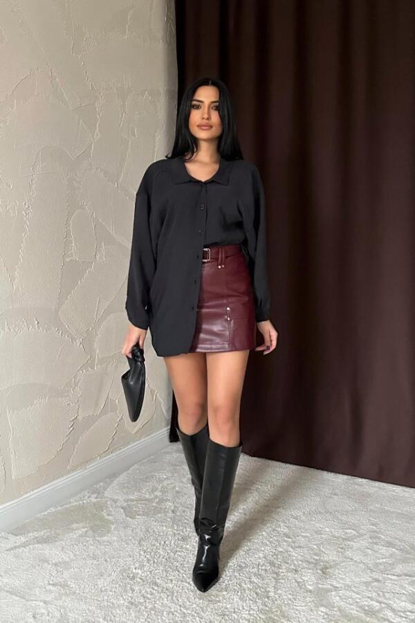 Siyah Salaş Gömlek - 1