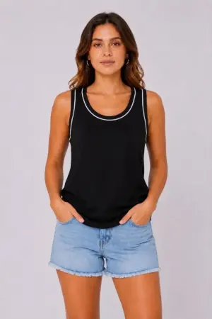 Sporcu Atlet Bisiklet Yaka Kolsuz Yazlık Atlet - Siyah - 4