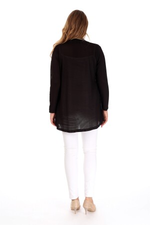 Stone Detailed Black Cardigan - 20