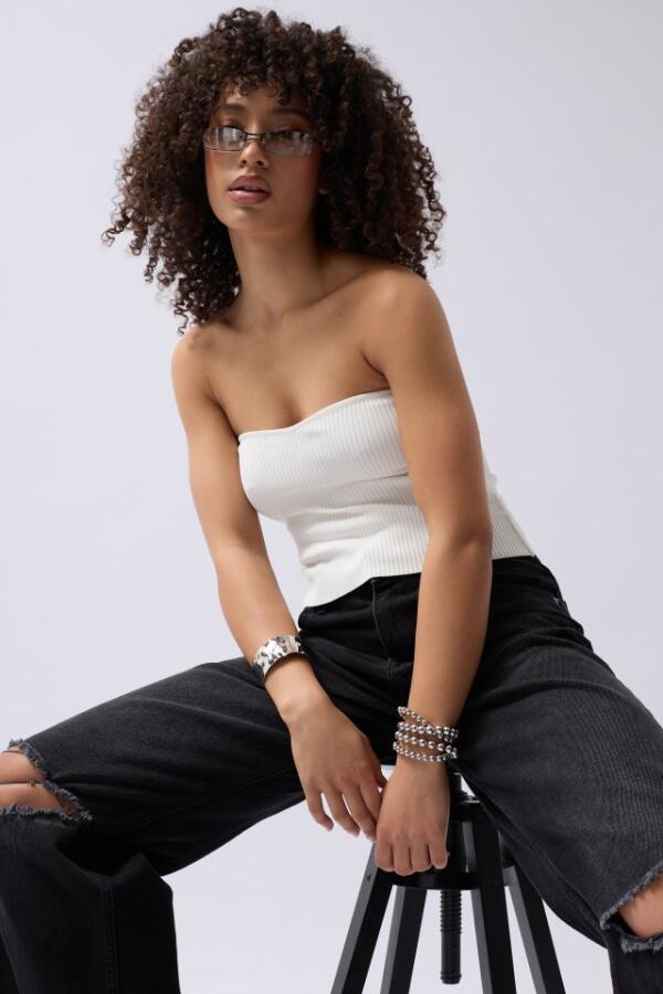 Straplez Dokulu Crop - 1