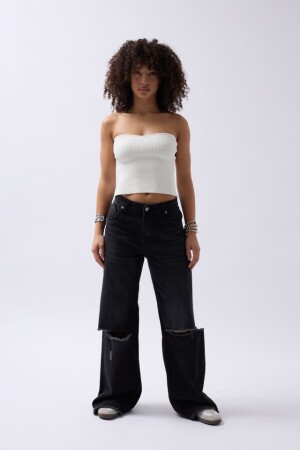 Straplez Dokulu Crop - 2