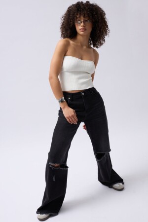 Straplez Dokulu Crop - 3