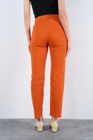 Strong Düz Pantolon - Oranj - 5