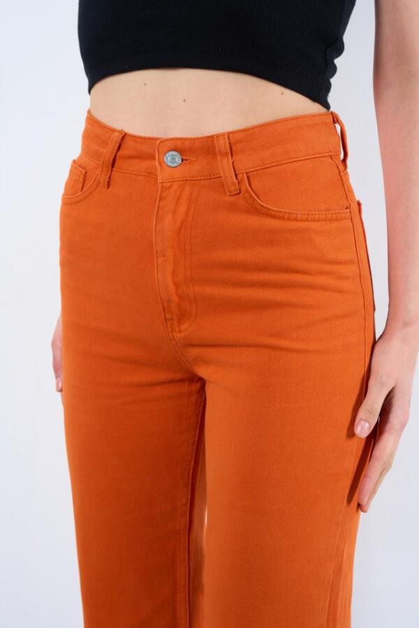 Strong Düz Pantolon - Oranj - 4