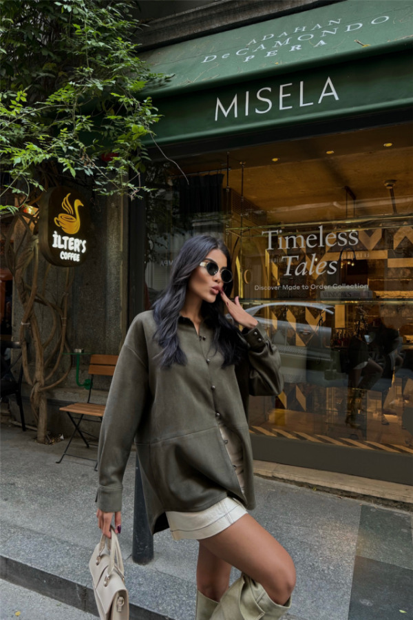 SÜET GÖMLEK - Haki - 2