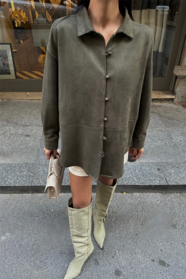 SÜET GÖMLEK - Haki - 3