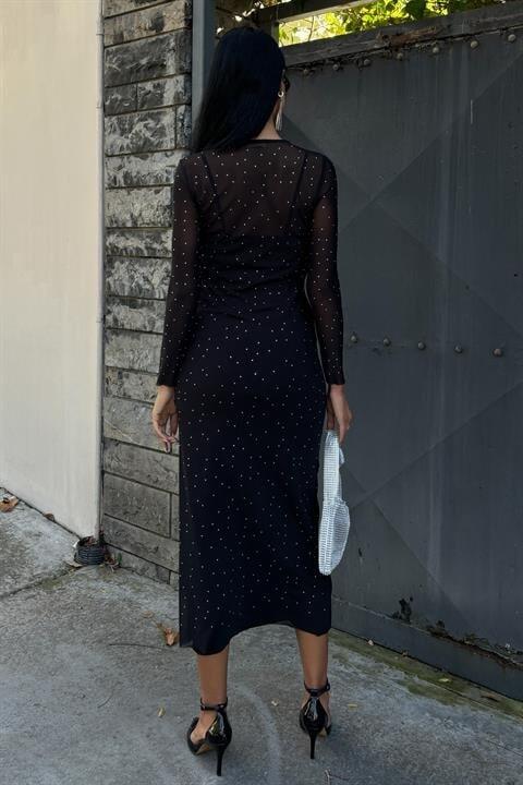 Taş İşlemeli Premium Tül Elbise 2829 - 6