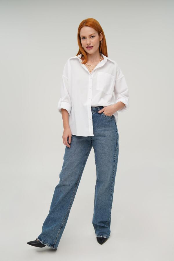 Tek Cepli Ekru Gömlek - 2