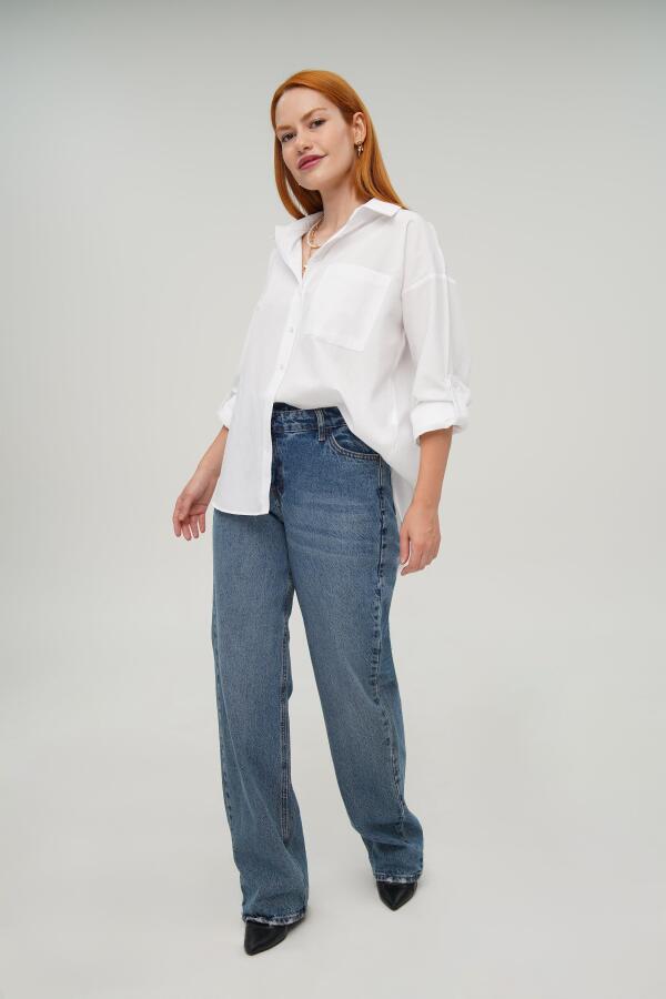 Tek Cepli Ekru Gömlek - 3