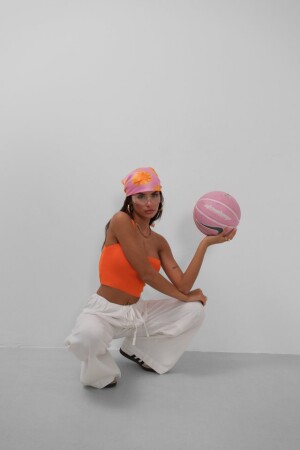 Tek Omuz Crop Bluz - 3