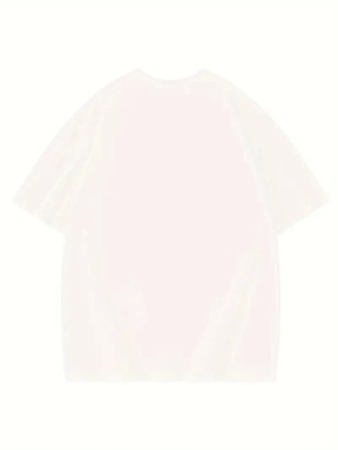 Thousand Baskılı Oversize Bisiklet Yaka T-shirt - Beyaz - 3