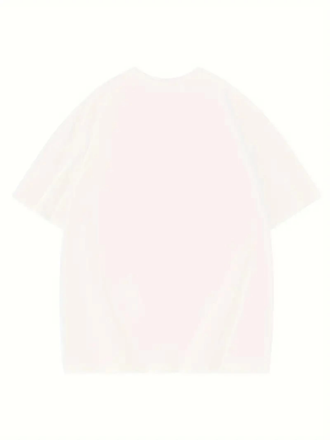 Thousand Baskılı Oversize Bisiklet Yaka T-shirt - Beyaz - 3