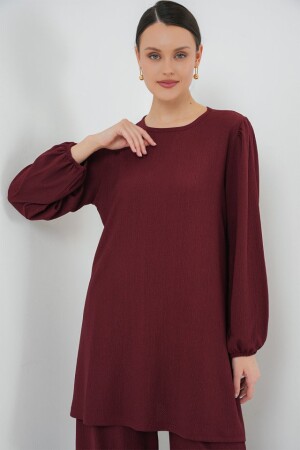 Tunik Pantolon Alt Üst Takım 6663 - Bordo - 3