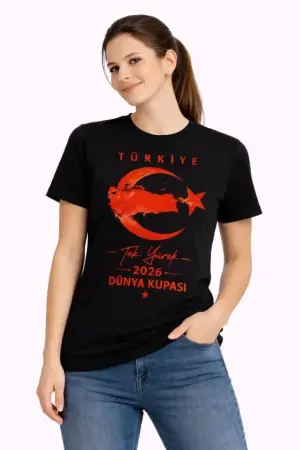 TÜRKİYE Ay Yıldız 2026 Dünya Kupasi Taraftar Forma T-Shirt - Siyah - 1