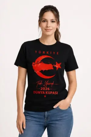 TÜRKİYE Ay Yıldız 2026 Dünya Kupasi Taraftar Forma T-Shirt - Siyah - 2