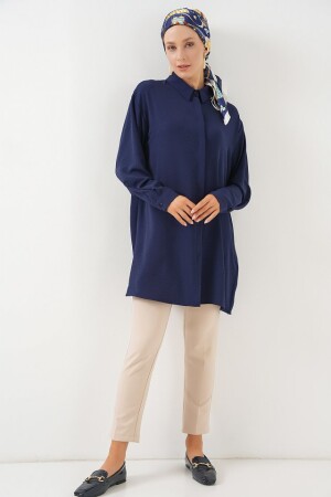 Uzun Gömlek Tunik 5945 - Lacivert - 2