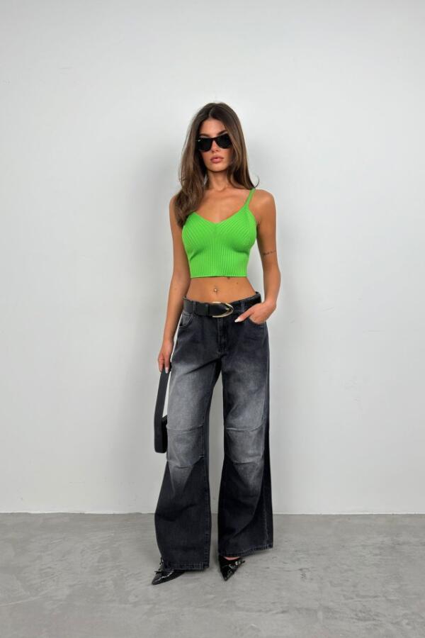 V Yaka Crop Bluz - 1