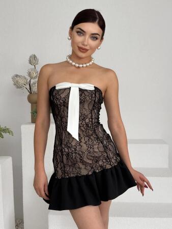 Vencover Straplez Elbise - 3