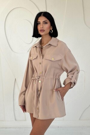 Vizon Çıtçıtlı Tünelli Gömlek - ANGELINO BuyukBedeniz