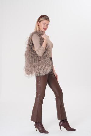 VİZON Peluş Kürklü Suni Çanta 03 - Angelino Butik (1)