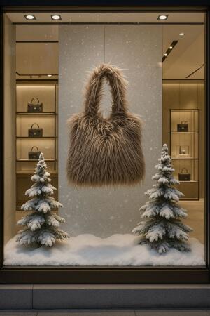 VİZON Peluş Kürklü Suni Çanta 03 - 3