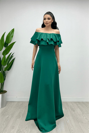 Flywheel Dress - EMERALD GREEN - Angelino Moda (1)