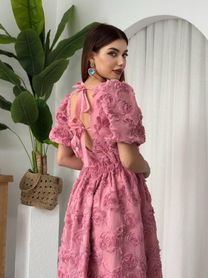 Wear Sırt Bağlama Detaylı Elbise - 1