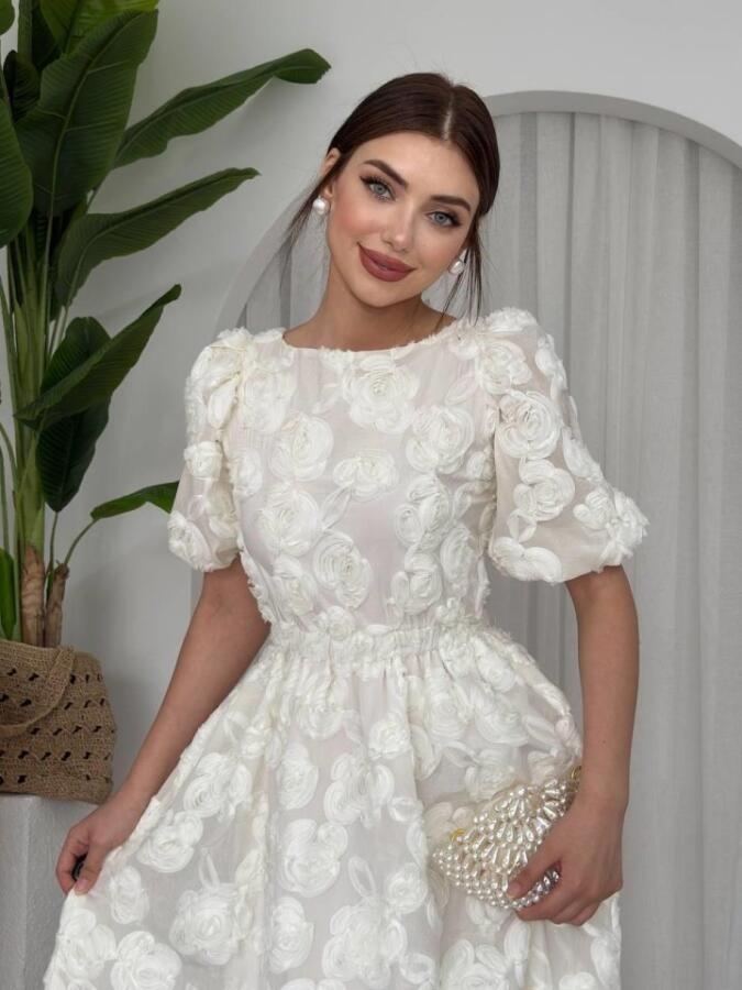 Wear Sırt Bağlama Detaylı Elbise - 5