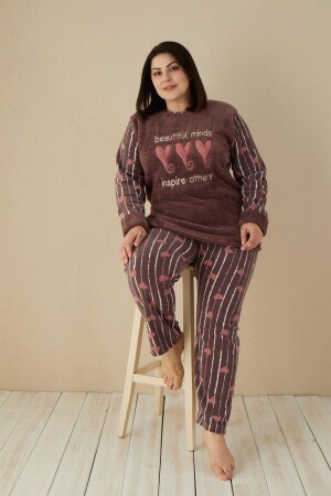 Welsoft Polar Kadın Büyük Beden Pijama Takımı 808037 - 1