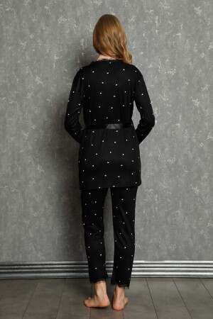 Women's 100% Cotton 3-Piece Dressing Gown Pajama Set 16103 - 3