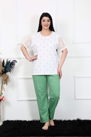 Women's 5XL-6XL-7XL-8XL Plus Size Short Sleeve Pajama Set 75001 - 1