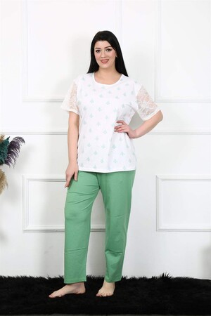 Women's 5XL-6XL-7XL-8XL Plus Size Short Sleeve Pajama Set 75001 - 2