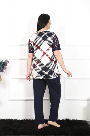 Women's 5XL-6XL-7XL-8XL Plus Size Short Sleeve Pajama Set 75003 - 4