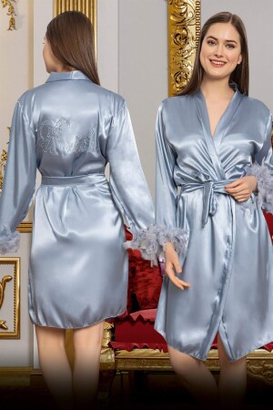 Women's Bride Satin Dressing Gown 3052 - 1
