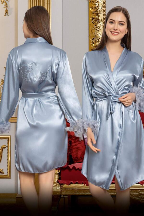 Women's Bride Satin Dressing Gown 3052 - 1