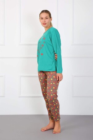 Women's Large Size Combed Cotton Pajama Set 202180 - 2