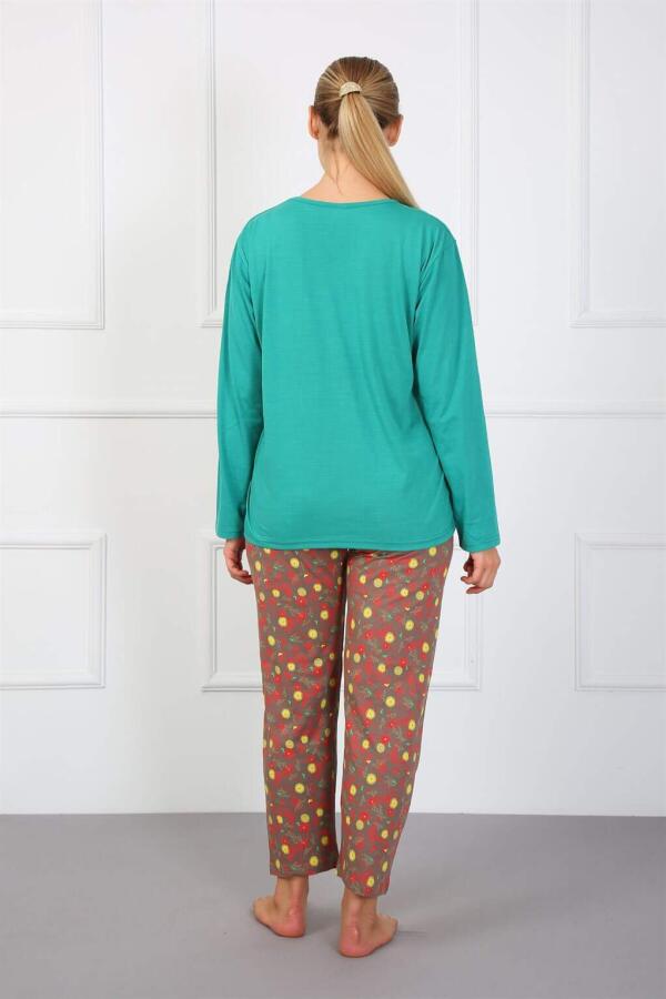 Women's Large Size Combed Cotton Pajama Set 202180 - 3