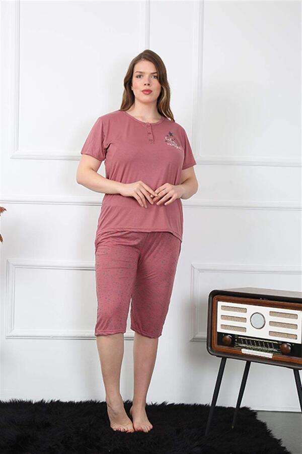 Women's Large Size Viscon Capri Pajama Set 202201 - 1