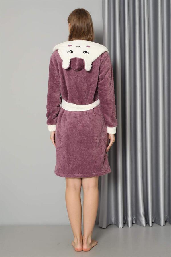 Women's Purple Welsoft Fleece Dressing Gown 20573 - 6
