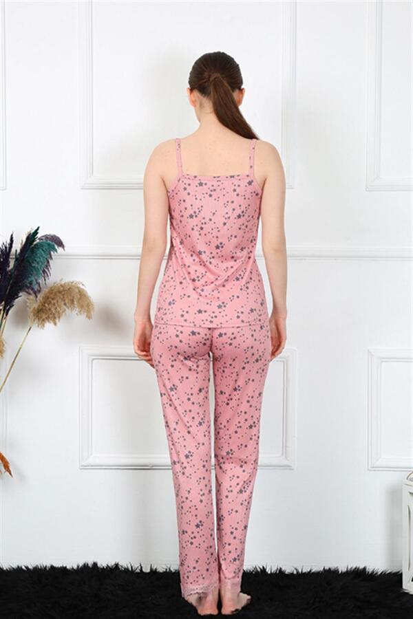Women's Rope Strap Powder Pajama Set 4137 - 1