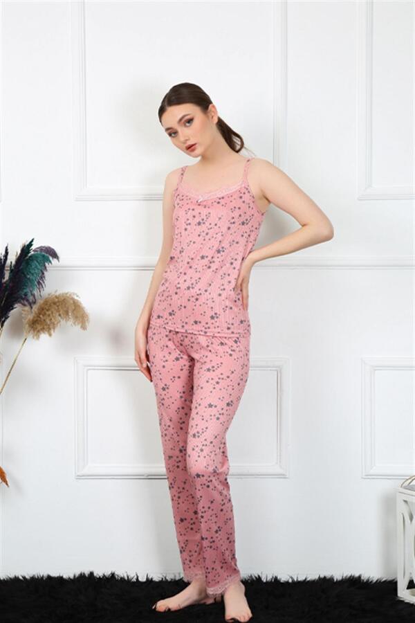 Women's Rope Strap Powder Pajama Set 4137 - 2