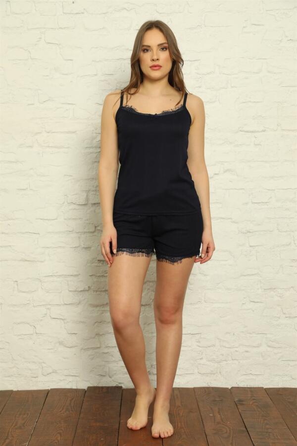 Women's Rope Strap Shorts Pajama Set 3584 - 2