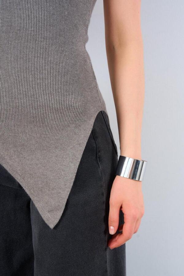 Yanı Uzun Atlet - Orta Gri - 4