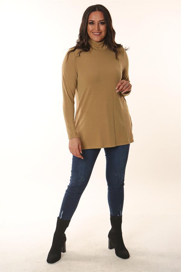 Yarım Balıkçı Bej Triko - 2