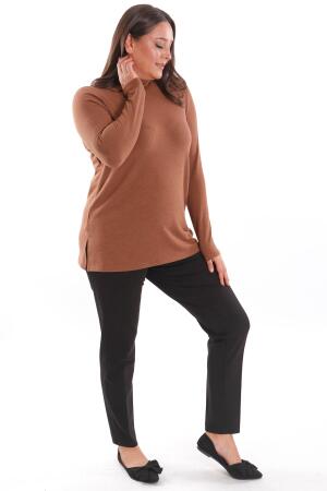 Yarım Balıkçı Kahverengi Triko - 4