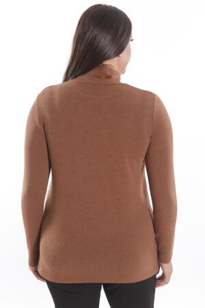 Yarım Balıkçı Kahverengi Triko - 6