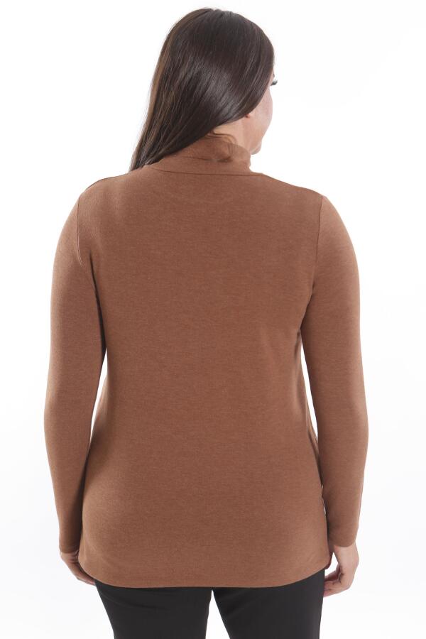 Yarım Balıkçı Kahverengi Triko - 6