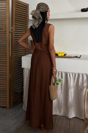 Yelek Önden Bağlamalı Uzun Etekli Takım 10192 - 4